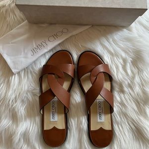 Worn once. Jimmy Choo Atia sandals. 38. Box included.